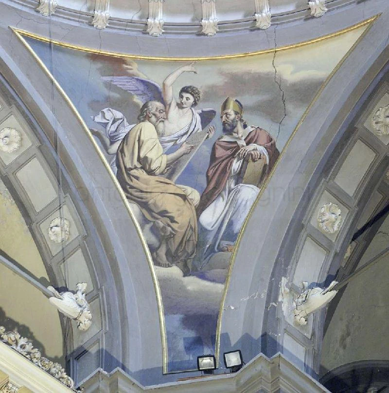 San Matteo e Sant' Agostino - 1862, affresco, Chiesa di San Biagio (BG)